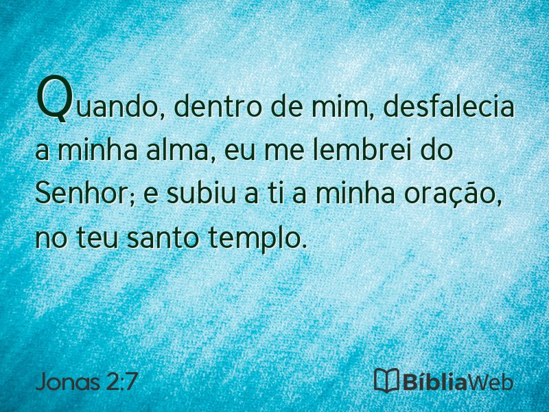 Jonas 2:7 em imagem para compartilhar
