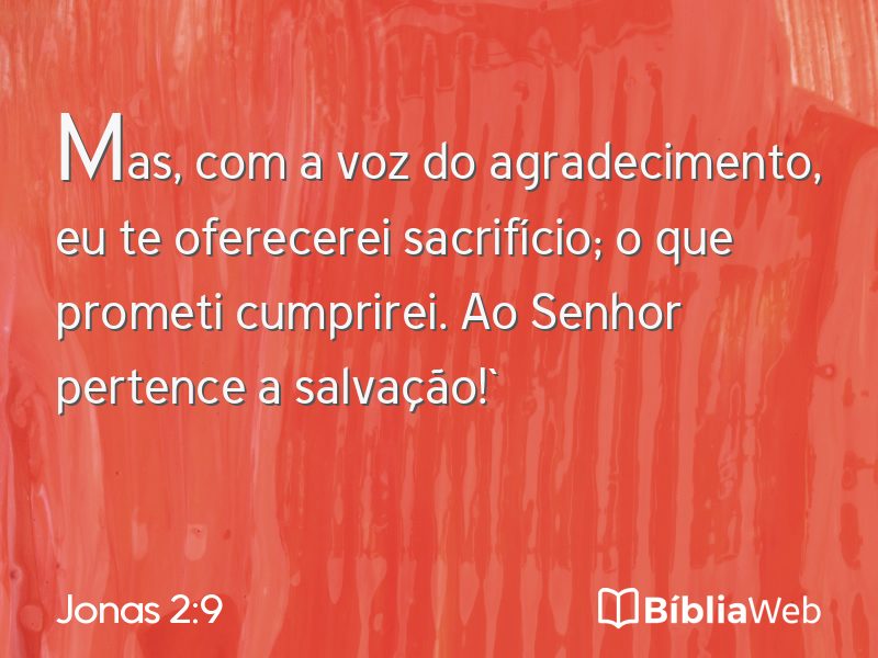 Jonas 2:9 em imagem para compartilhar