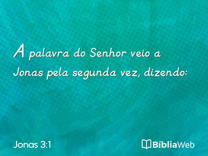 Jonas 3:1 em imagem para compartilhar