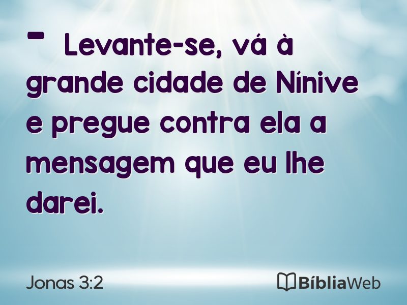 Jonas 3:2 em imagem para compartilhar