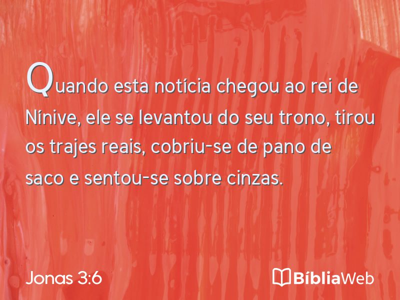 Jonas 3:6 em imagem para compartilhar