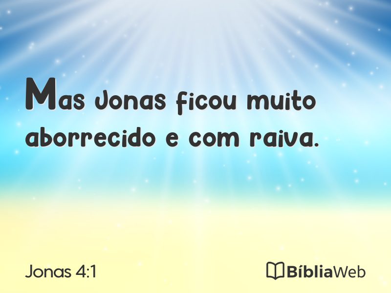 Jonas 4:1 em imagem para compartilhar