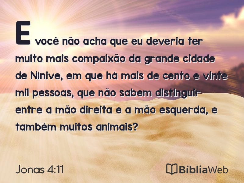 Jonas 4:11 em imagem para compartilhar