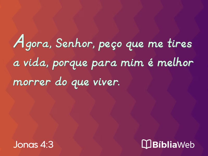 Jonas 4:3 em imagem para compartilhar