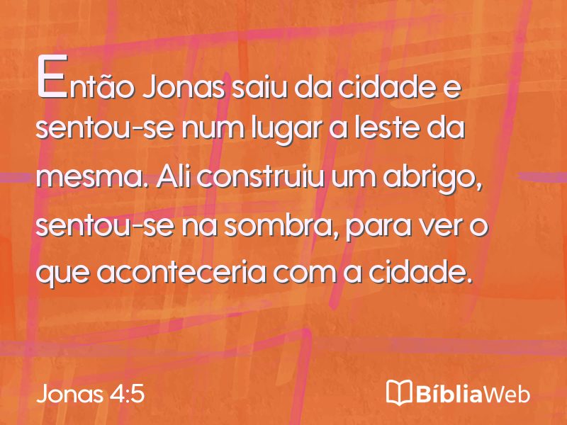 Jonas 4:5 em imagem para compartilhar