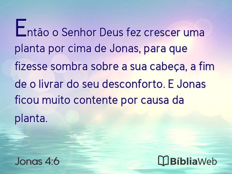 Jonas 4:6 em imagem para compartilhar