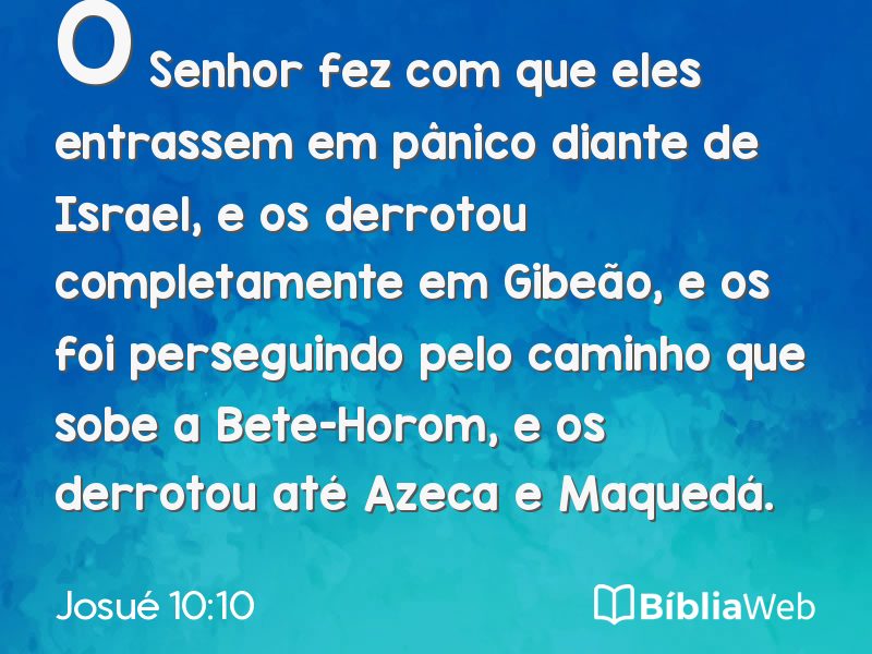 Josué 10:10 em imagem para compartilhar