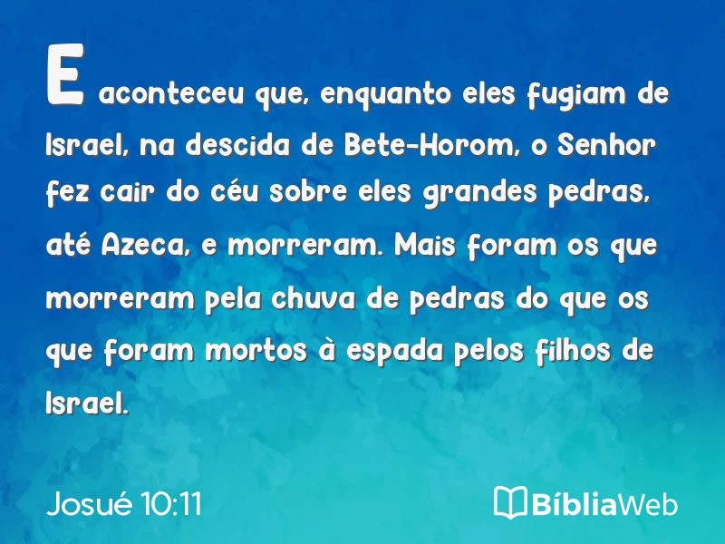 Josué 10:11 em imagem para compartilhar