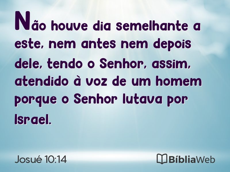 Josué 10:14 em imagem para compartilhar