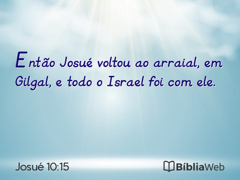 Josué 10:15 em imagem para compartilhar