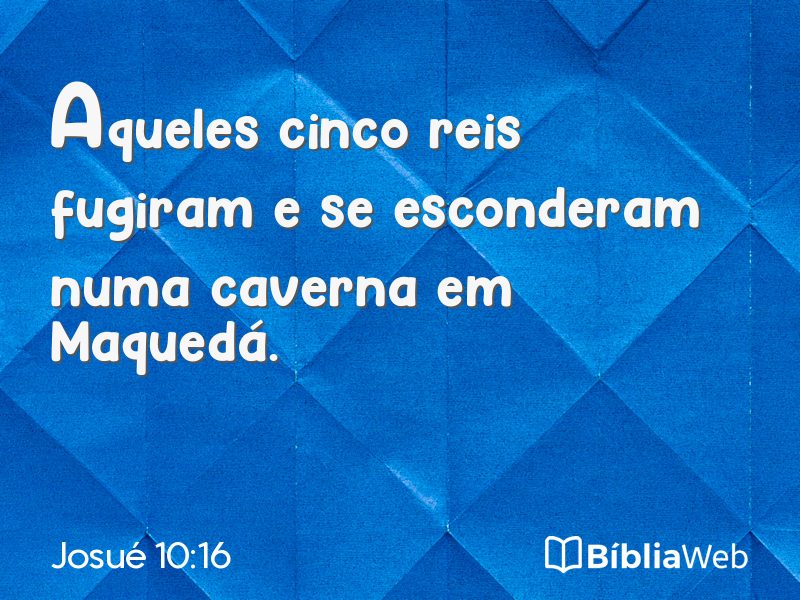 Josué 10:16 em imagem para compartilhar
