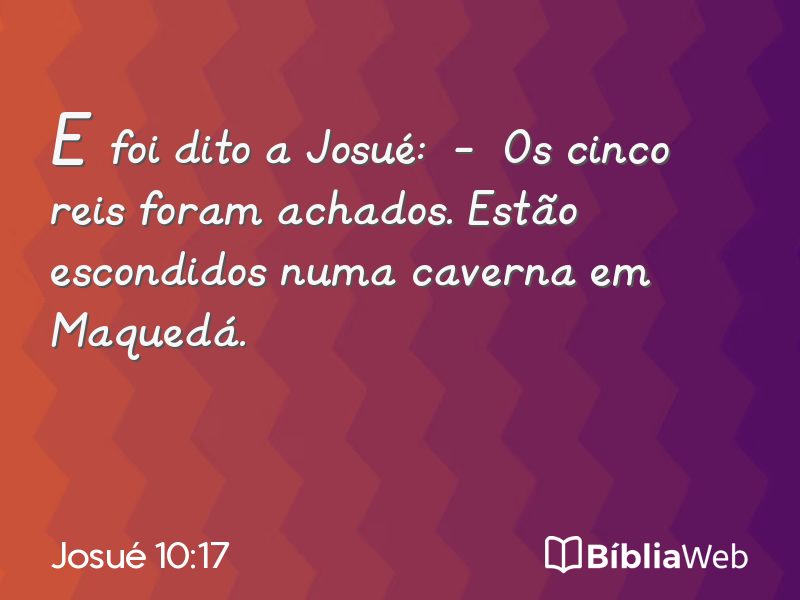 Josué 10:17 em imagem para compartilhar