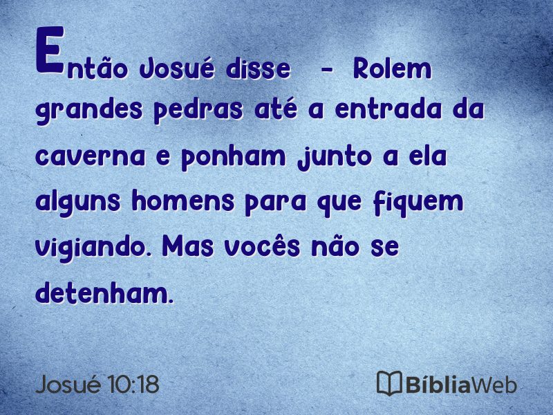 Josué 10:18 em imagem para compartilhar