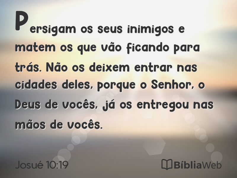 Josué 10:19 em imagem para compartilhar