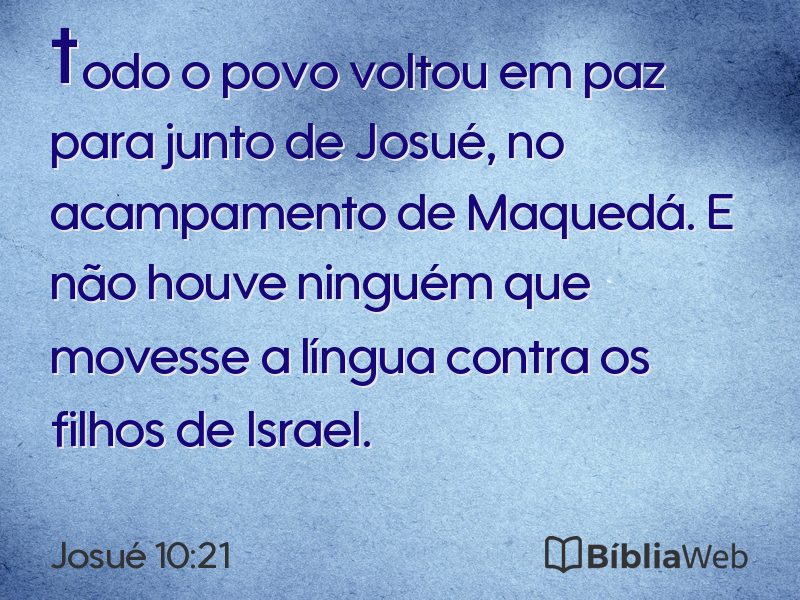 Josué 10:21 em imagem para compartilhar
