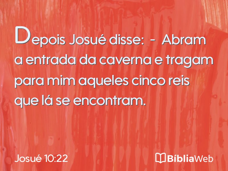 Josué 10:22 em imagem para compartilhar