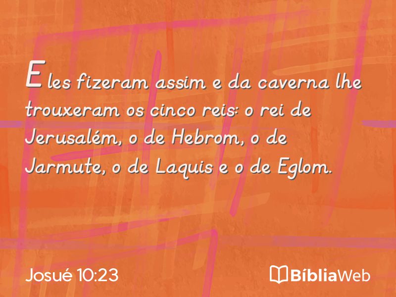 Josué 10:23 em imagem para compartilhar