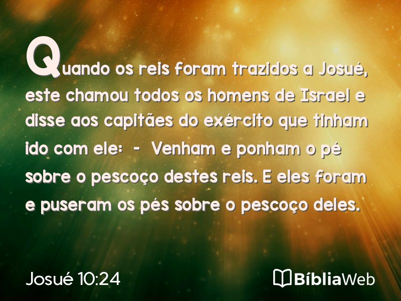 Josué 10:24 em imagem para compartilhar