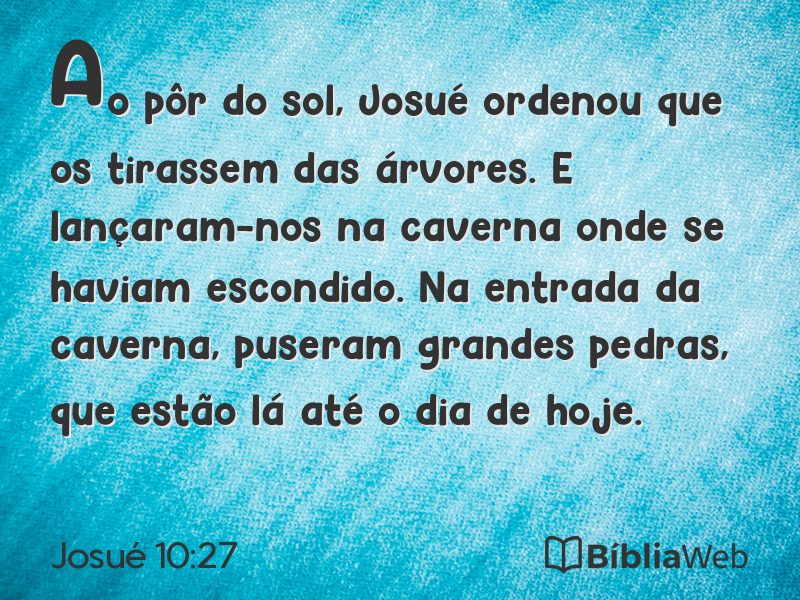 Josué 10:27 em imagem para compartilhar