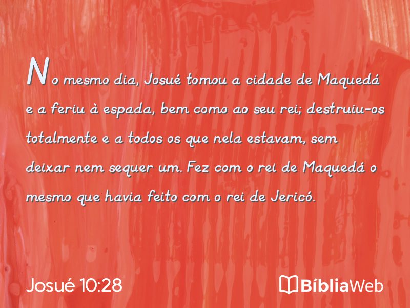 Josué 10:28 em imagem para compartilhar