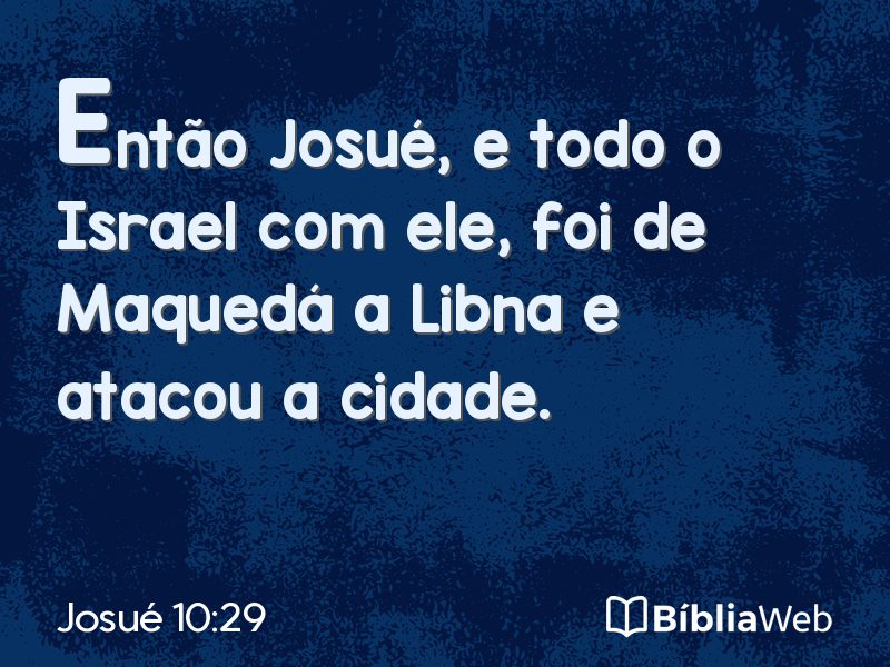Josué 10:29 em imagem para compartilhar