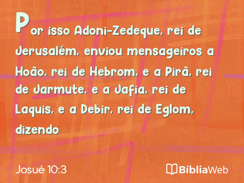 Josué 10:3 em imagem para compartilhar