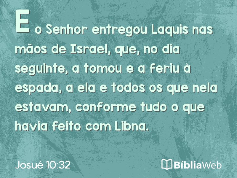 Josué 10:32 em imagem para compartilhar