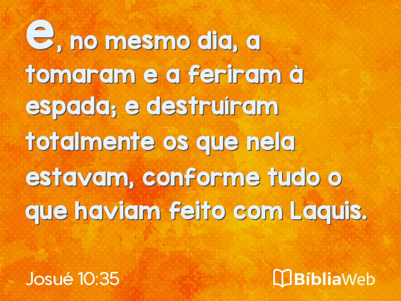 Josué 10:35 em imagem para compartilhar