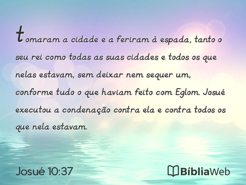 Josué 10:37 em imagem para compartilhar