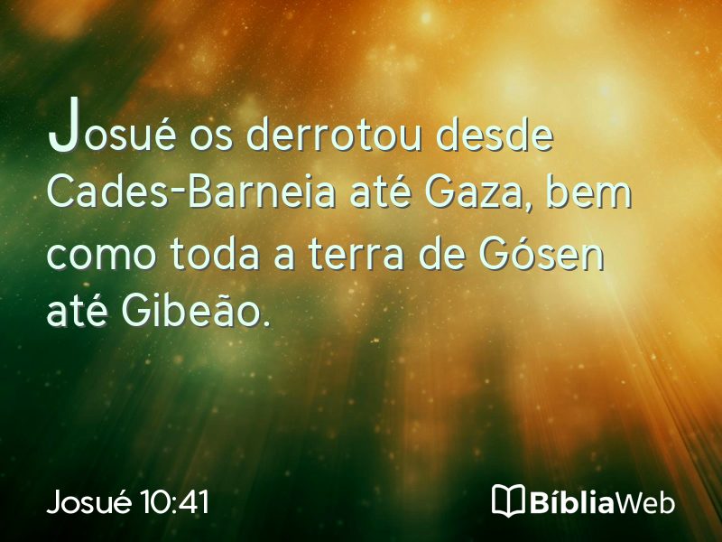 Josué 10:41 em imagem para compartilhar