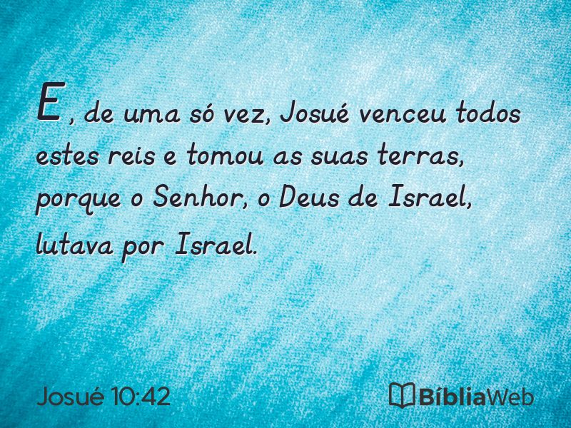 Josué 10:42 em imagem para compartilhar