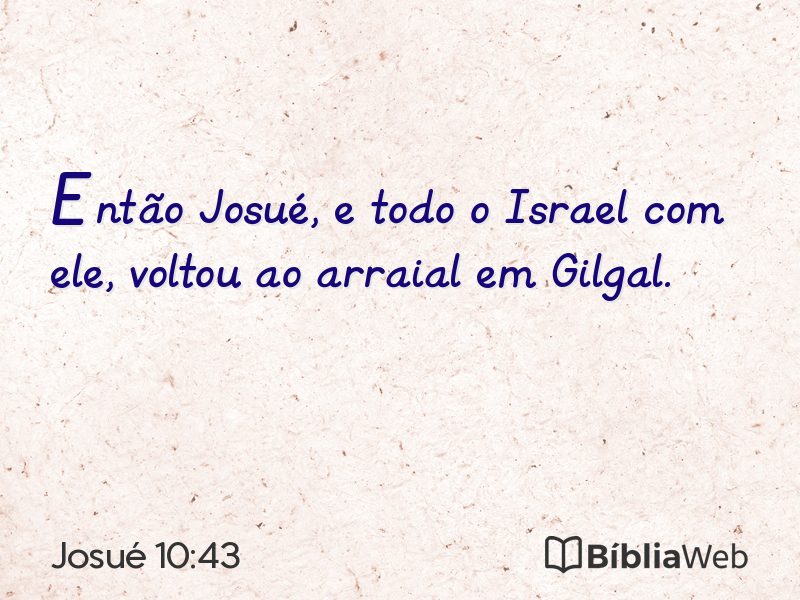 Josué 10:43 em imagem para compartilhar