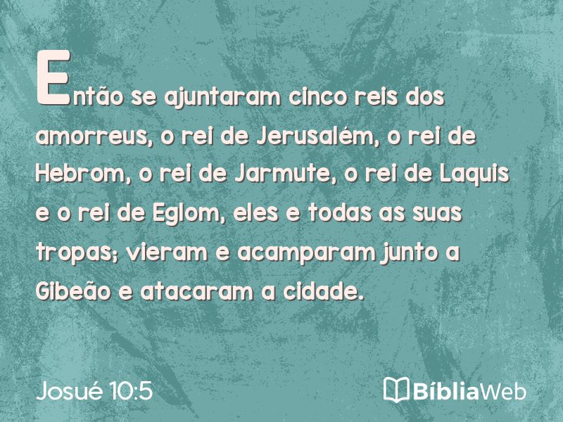 Josué 10:5 em imagem para compartilhar