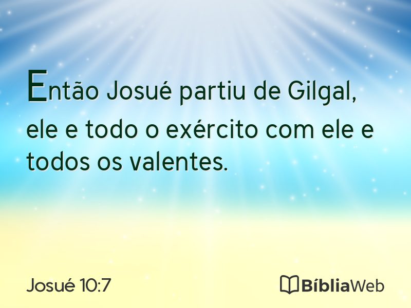 Josué 10:7 em imagem para compartilhar