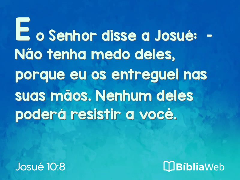 Josué 10:8 em imagem para compartilhar