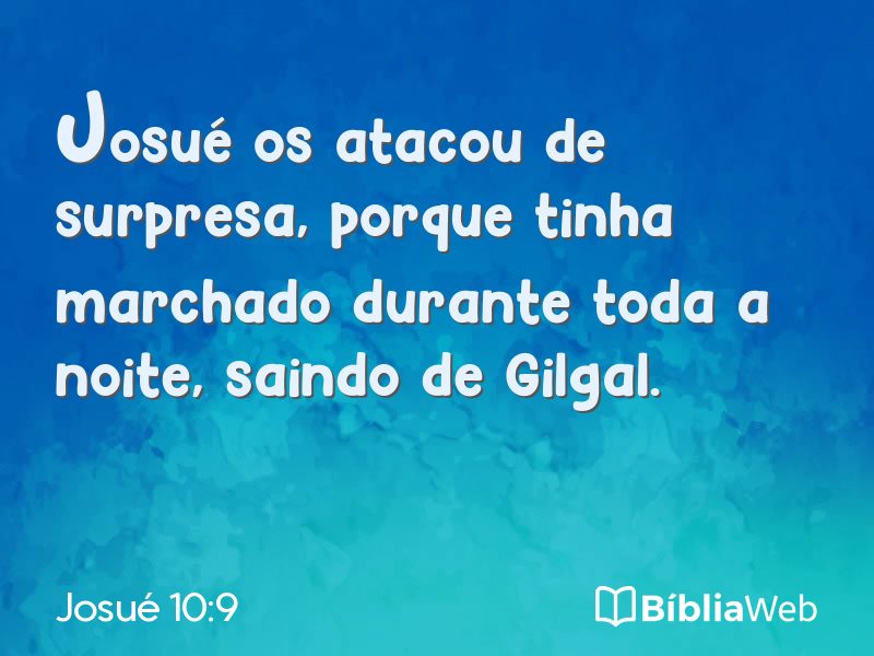 Josué 10:9 em imagem para compartilhar