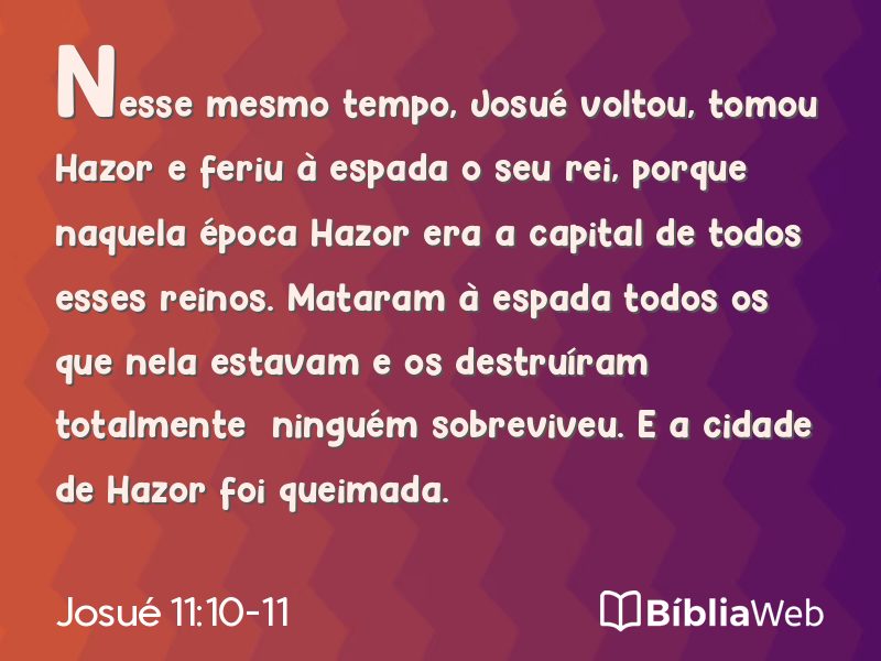 Josué 11:10-11 em imagem para compartilhar