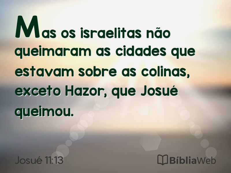 Josué 11:13 em imagem para compartilhar