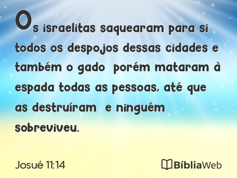 Josué 11:14 em imagem para compartilhar