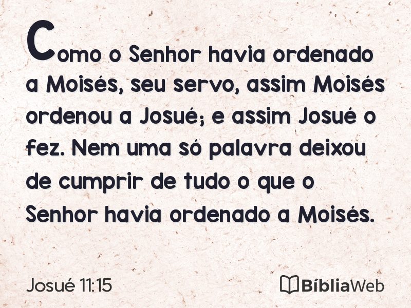 Josué 11:15 em imagem para compartilhar