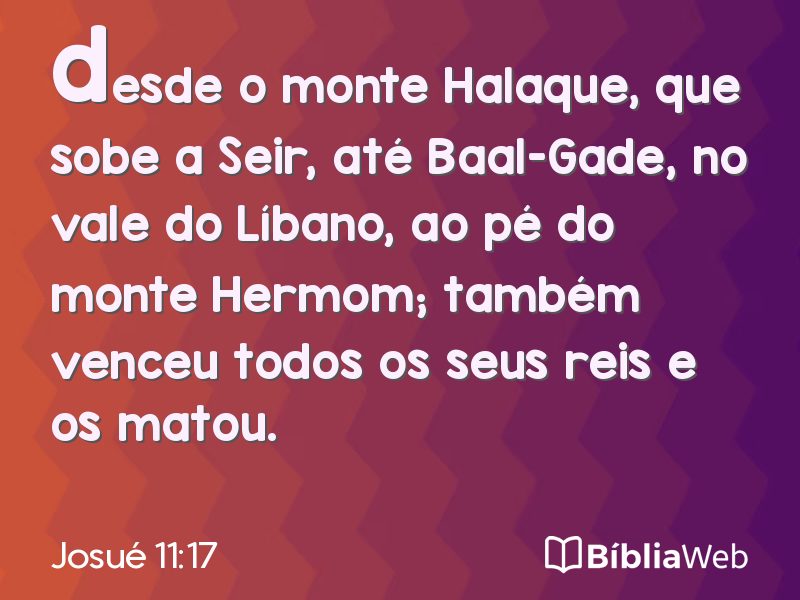 Josué 11:17 em imagem para compartilhar
