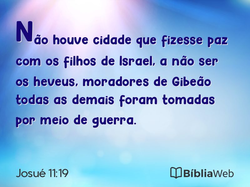 Josué 11:19 em imagem para compartilhar