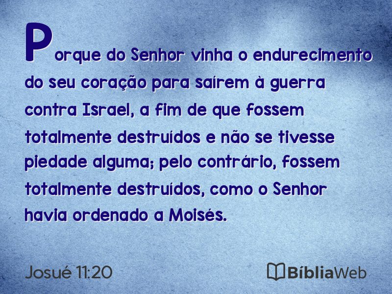 Josué 11:20 em imagem para compartilhar
