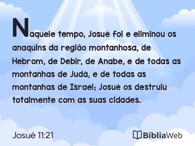 Josué 11:21 em imagem para compartilhar