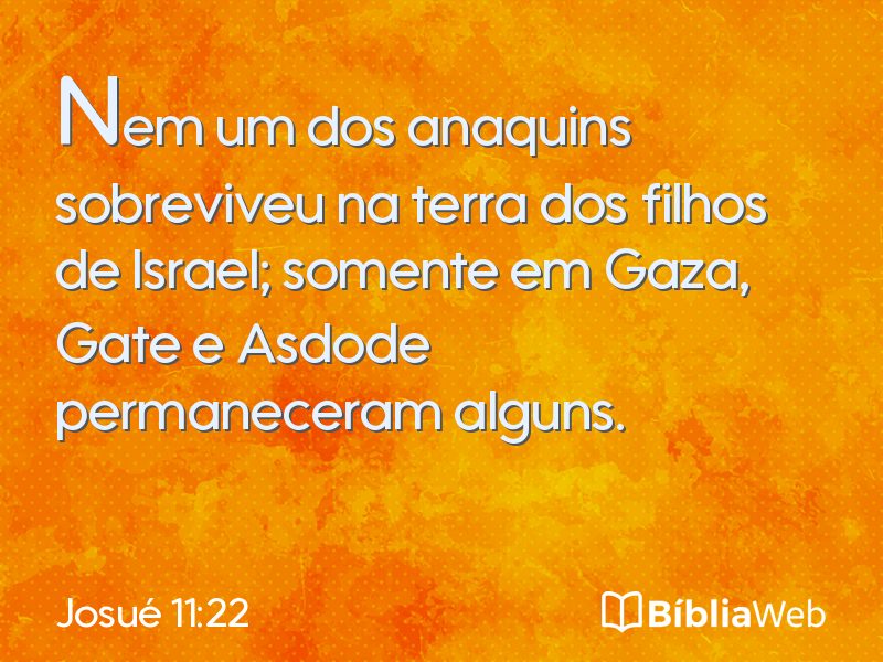 Josué 11:22 em imagem para compartilhar