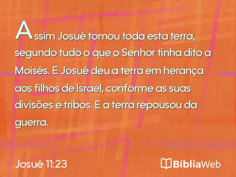 Josué 11:23 em imagem para compartilhar
