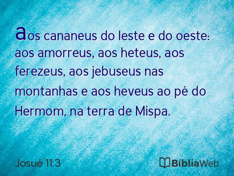 Josué 11:3 em imagem para compartilhar