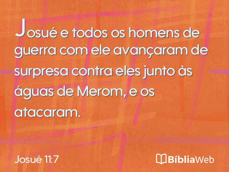 Josué 11:7 em imagem para compartilhar