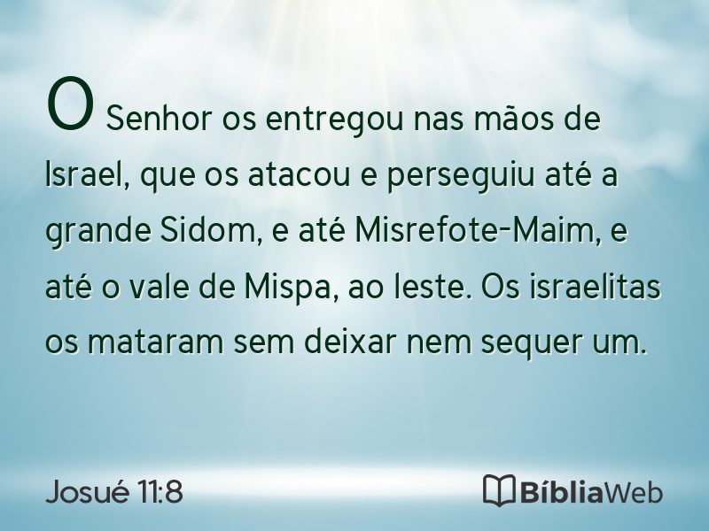 Josué 11:8 em imagem para compartilhar