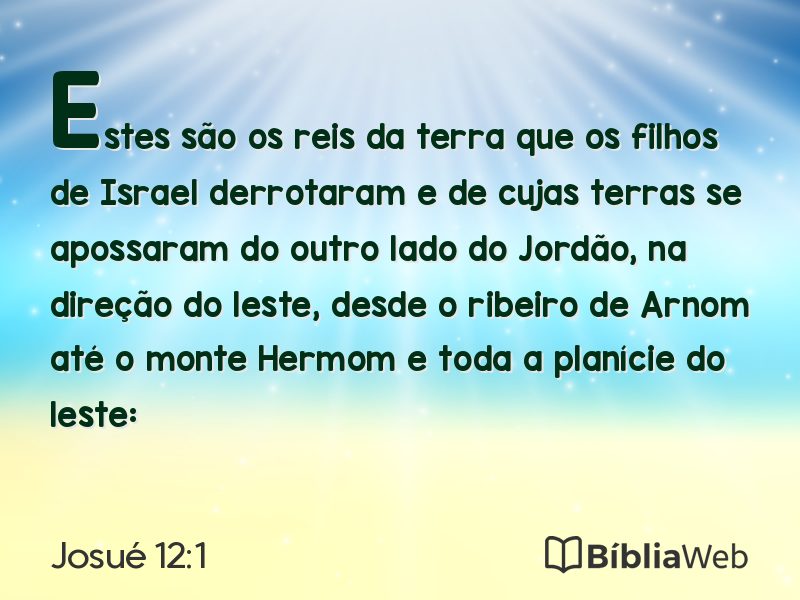 Josué 12:1 em imagem para compartilhar